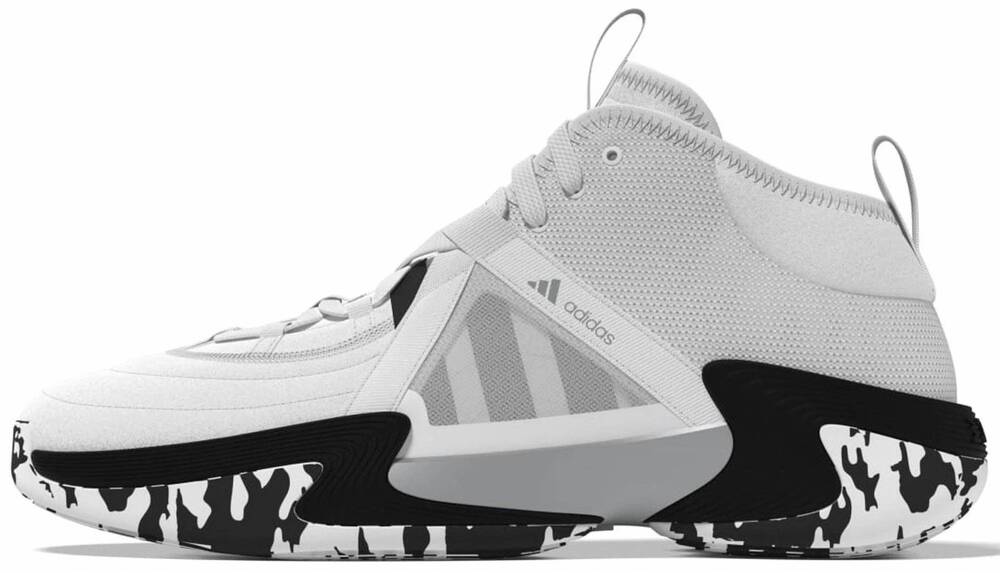 NEW ADIDAS women's exhibit select mid basketball shoes in white/black